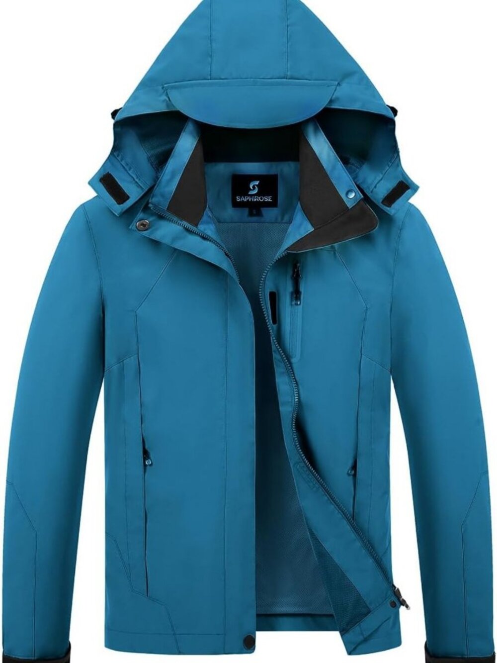 Lightweight Waterproof Rain Jacket for Women, Removable Hood, Stylish